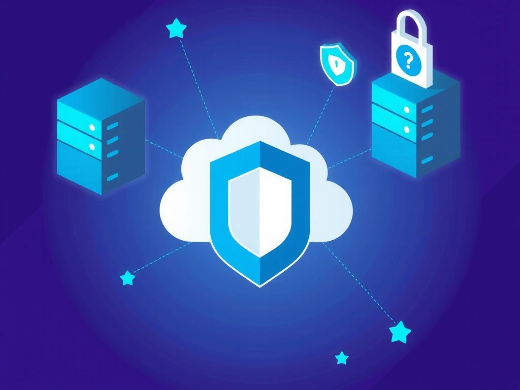 Ilustración de transferencia de datos segura entre servidores.